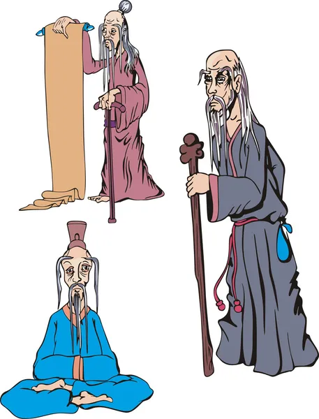 Orientalische alte Männer — Stockvektor