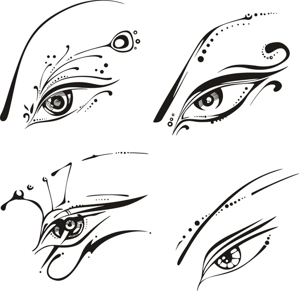 정형화 된 눈 — 스톡 벡터