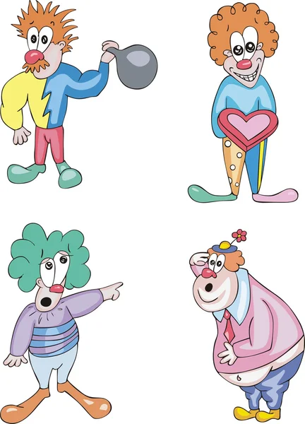 Drôle de clowns — Image vectorielle