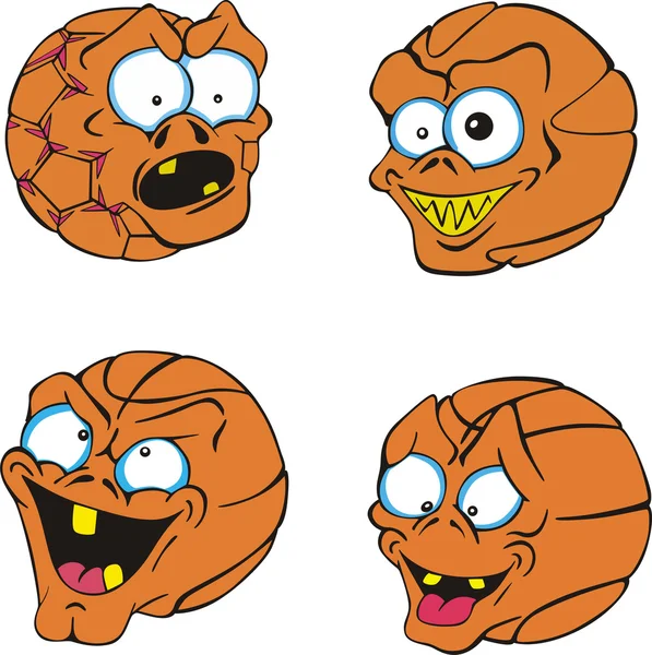Des ballons de basket moches — Image vectorielle