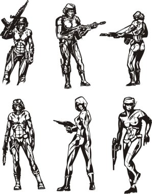 Amazon Cyborgs clipart