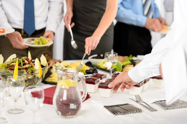 Business catering food for company celebration — Stok fotoğraf