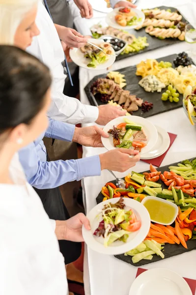Catering jedzenie w formie bufetu spotkanie biznesowe — Zdjęcie stockowe