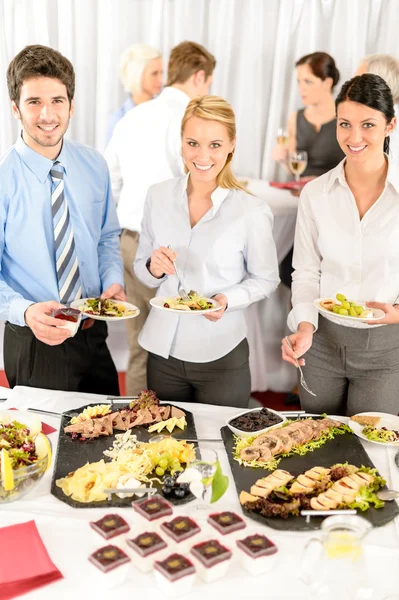 Interne vergadering catering bedrijf eten — Stockfoto