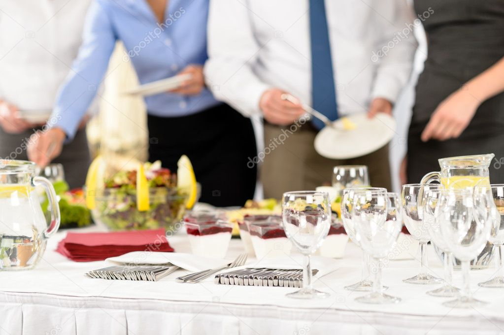 Business catering service at meeting