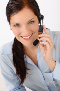 Müşteri Servisi kadın arama işleç telefon kulaklık