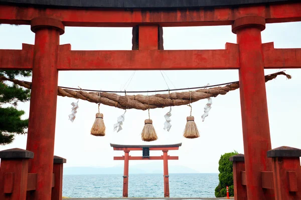 Portão do Templo no Lago Biwa — Fotografia de Stock