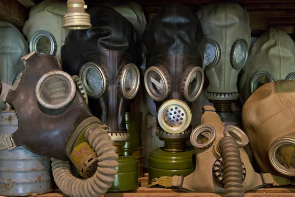 Used gas mask stored in museum — Stock Photo, Image