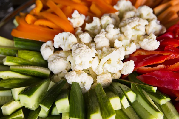 stock image Different kind of vegetables lay on dish