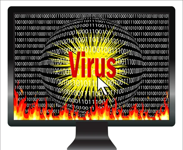 Attenzione ai virus informatici — Foto Stock