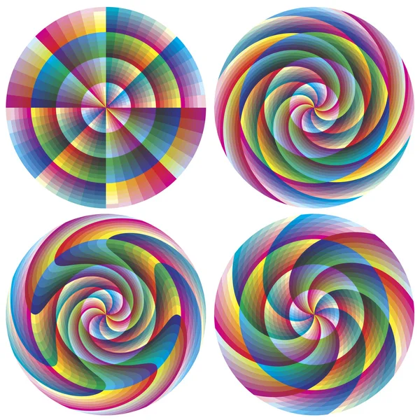 Set of magic geometric vector circles — Stock Vector