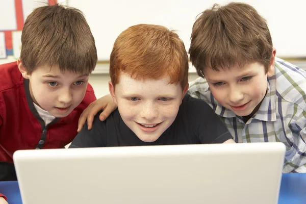 stock image Group Of Schoolboys In IT Class Using Computer