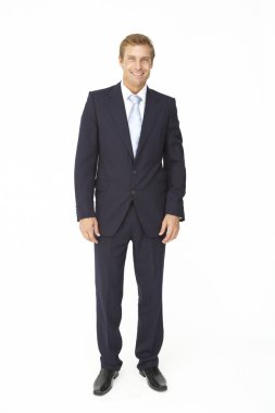 Portrait of business man in suit clipart