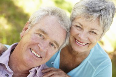 Portrait of senior couple clipart