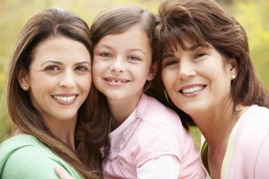 3 generations Hispanic women clipart