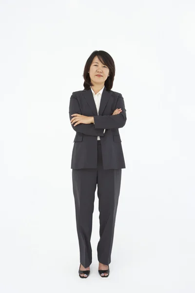 Retrato de mujer de negocios en traje — Foto de Stock