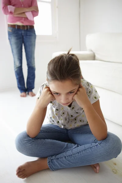 Young girl in trouble with mother — Stock Photo, Image