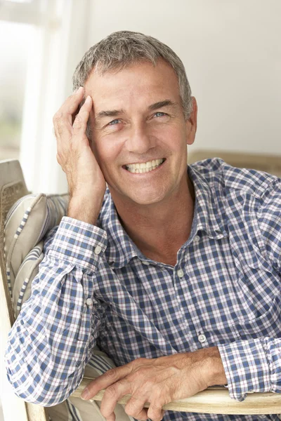 Mid age man at home — Stock Photo, Image