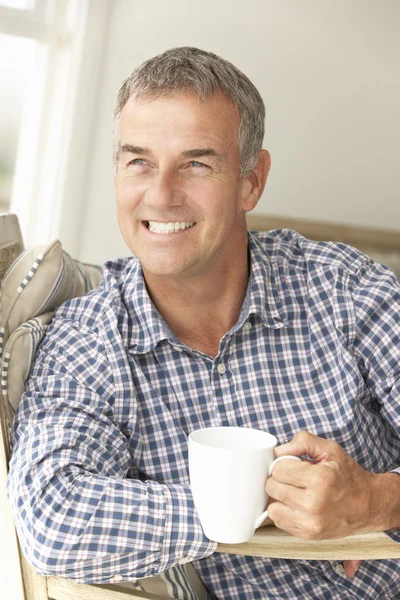 Mid age man at home — Stock Photo, Image