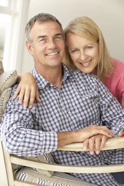 Mid age couple at home — Stock Photo, Image