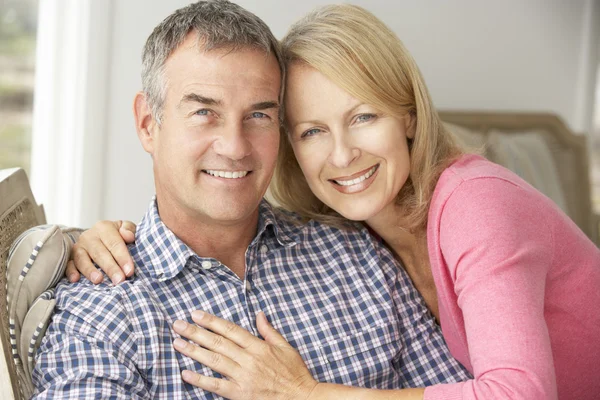Mid age couple at home — Stock Photo, Image