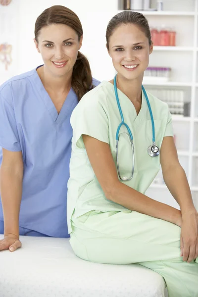 Female hospital doctors — Stok fotoğraf
