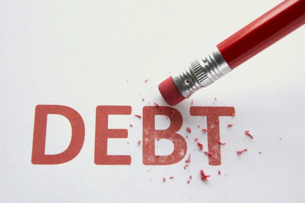 Wiping out debt — Stock Photo, Image