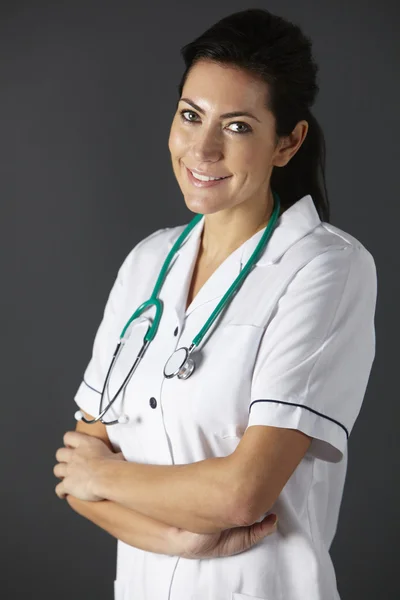 Retrato de estudio de enfermera estadounidense — Foto de Stock