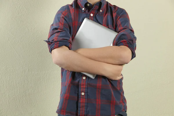 Cropped Shot Of Young Boy Holding Tablet Computer — Stock Photo, Image