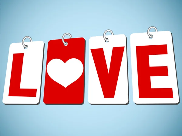 Slovo láska — Stockový vektor