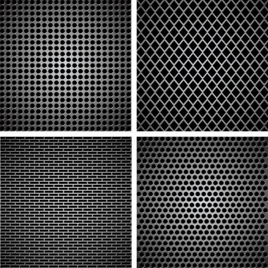 A set of metal grille clipart