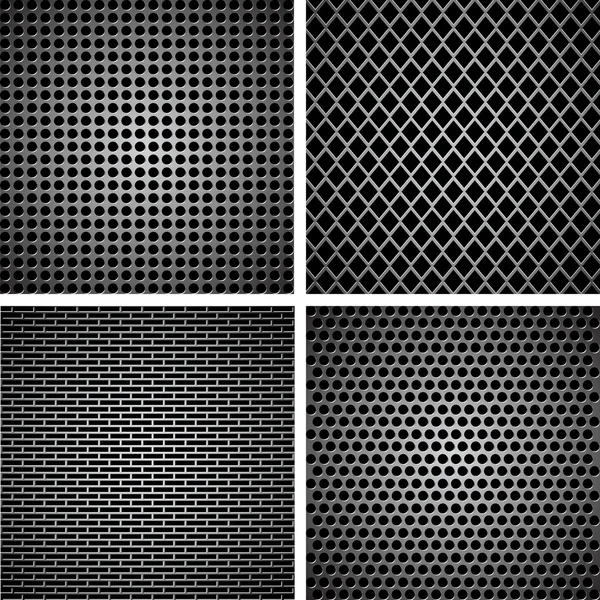 A set of metal grille — Stock Vector
