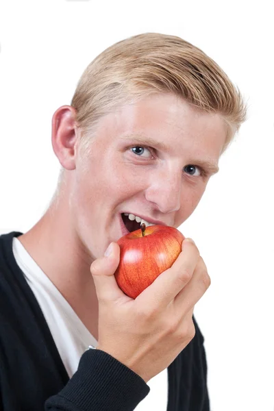 Eating Apple — Stock Photo, Image