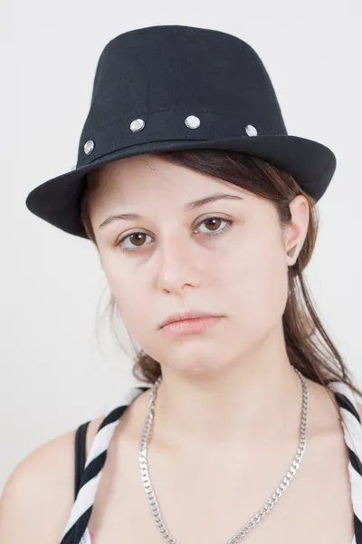 Retrato de chapéu — Fotografia de Stock