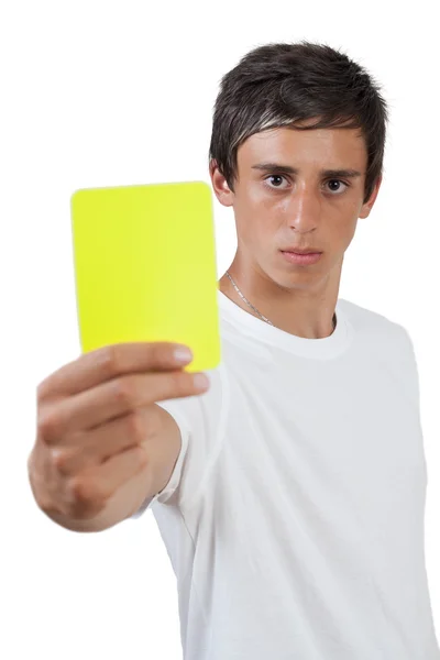 Yellow card — Stock Photo, Image