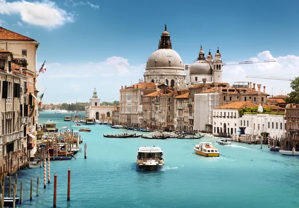 意大利威尼斯大运河和大教堂Santa Maria della Salute — 图库照片