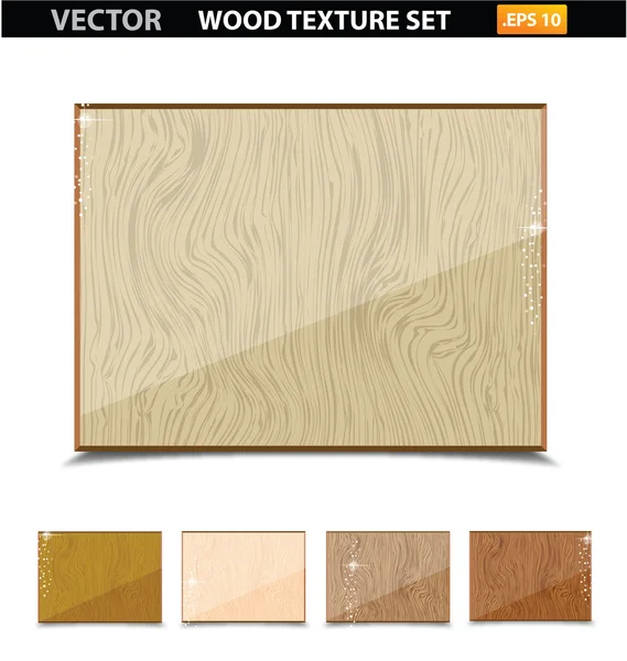 Staré dřevo textury vintage sada izolované — Stockový vektor