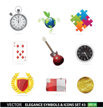 Web and creative graphic symbols set clipart