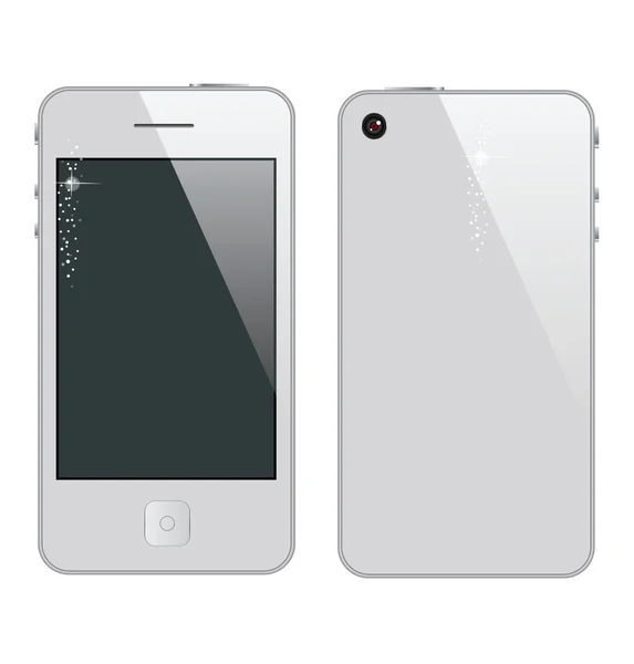 Símbolo de teléfono abstracto color blanco — Vector de stock