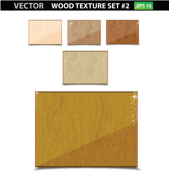 Naturaleza madera textura viejo conjunto aislado — Archivo Imágenes Vectoriales