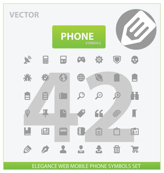 Web- en telefoon universele overzicht pictogrammen — Stockvector