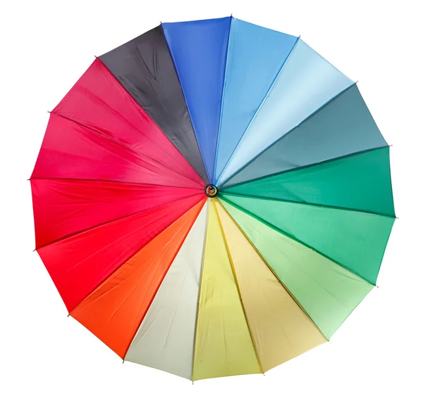흰색 배경에 고립 된 다채로운 우산 — 스톡 사진