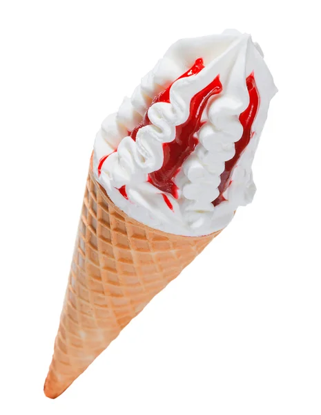 Ice cream and jam isolated background — Stock Photo, Image