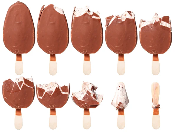 Collection of ice cream over white — Stock Photo, Image