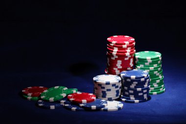 Gambling chips with copy space clipart