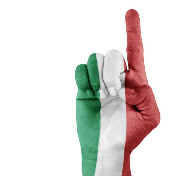Italy Flag On Hand. — Stock Photo, Image
