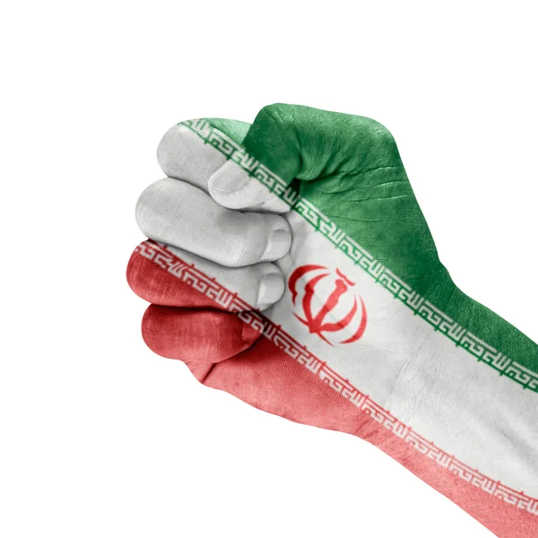 Vlag van de Islamitische Republiek iran aan kant. — Stockfoto