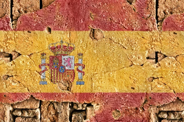 Гранж-флаг Испании . — стоковое фото