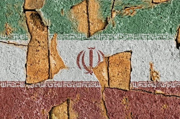 Grunge flagga islamiska republiken iran — Stockfoto