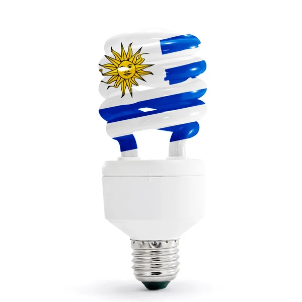 Uruguay příznak onenergy záchranu svítilnou. — Stock fotografie